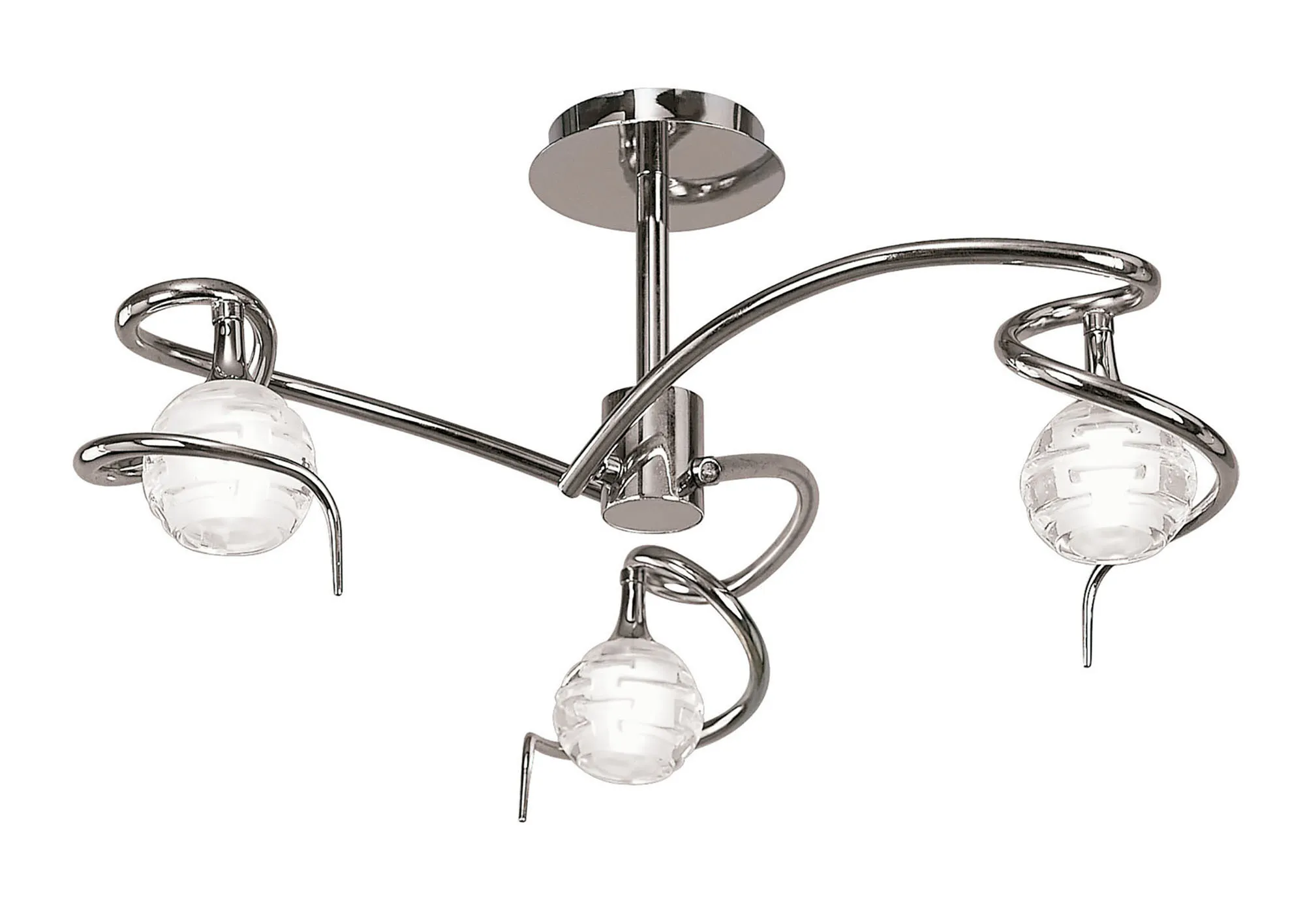 Dali Polished Chrome Ceiling Lights Mantra Semi Flush Fittings
